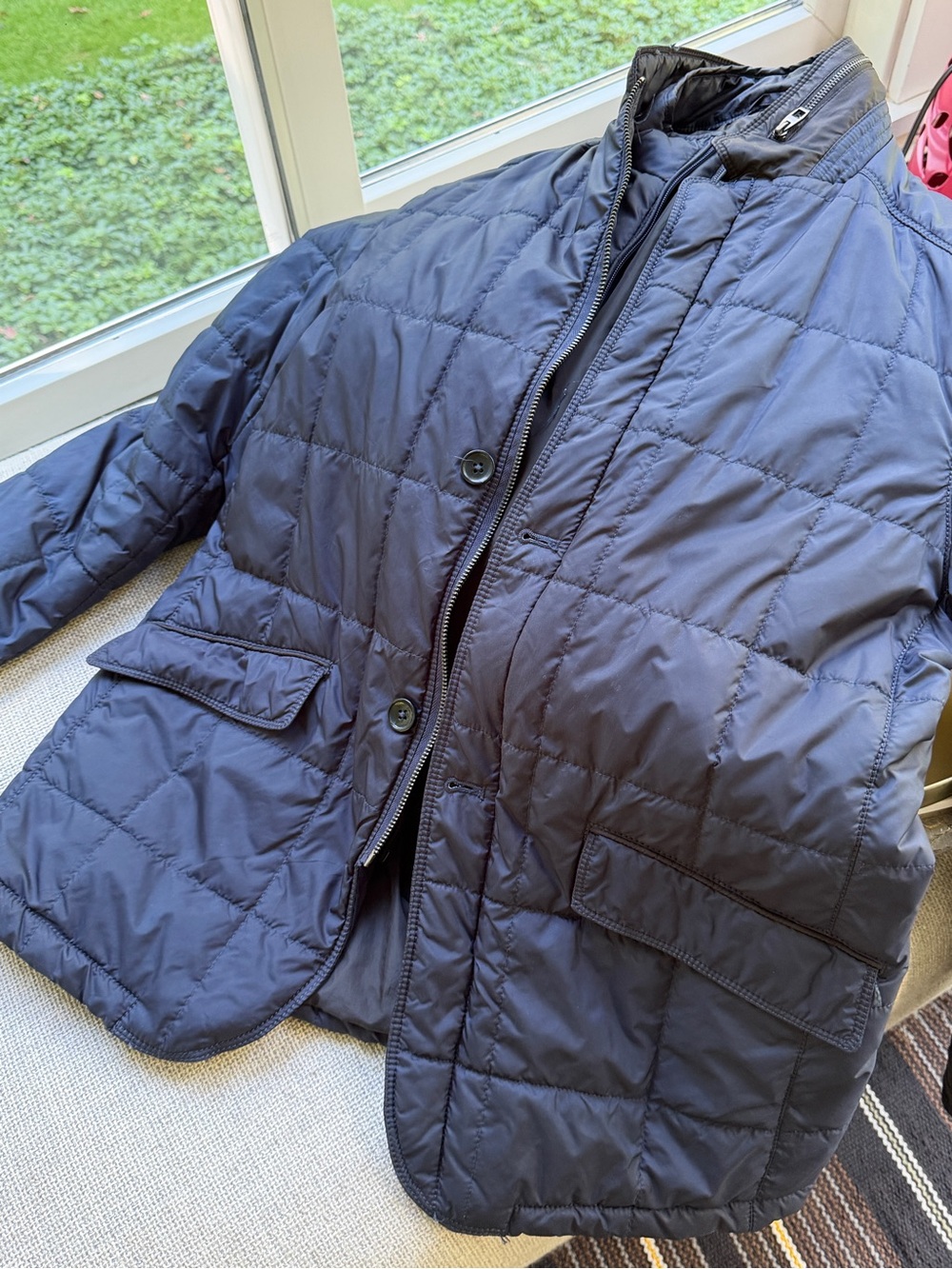 Zara Men’s Quilted Jacket with Removable Zip-In Bib